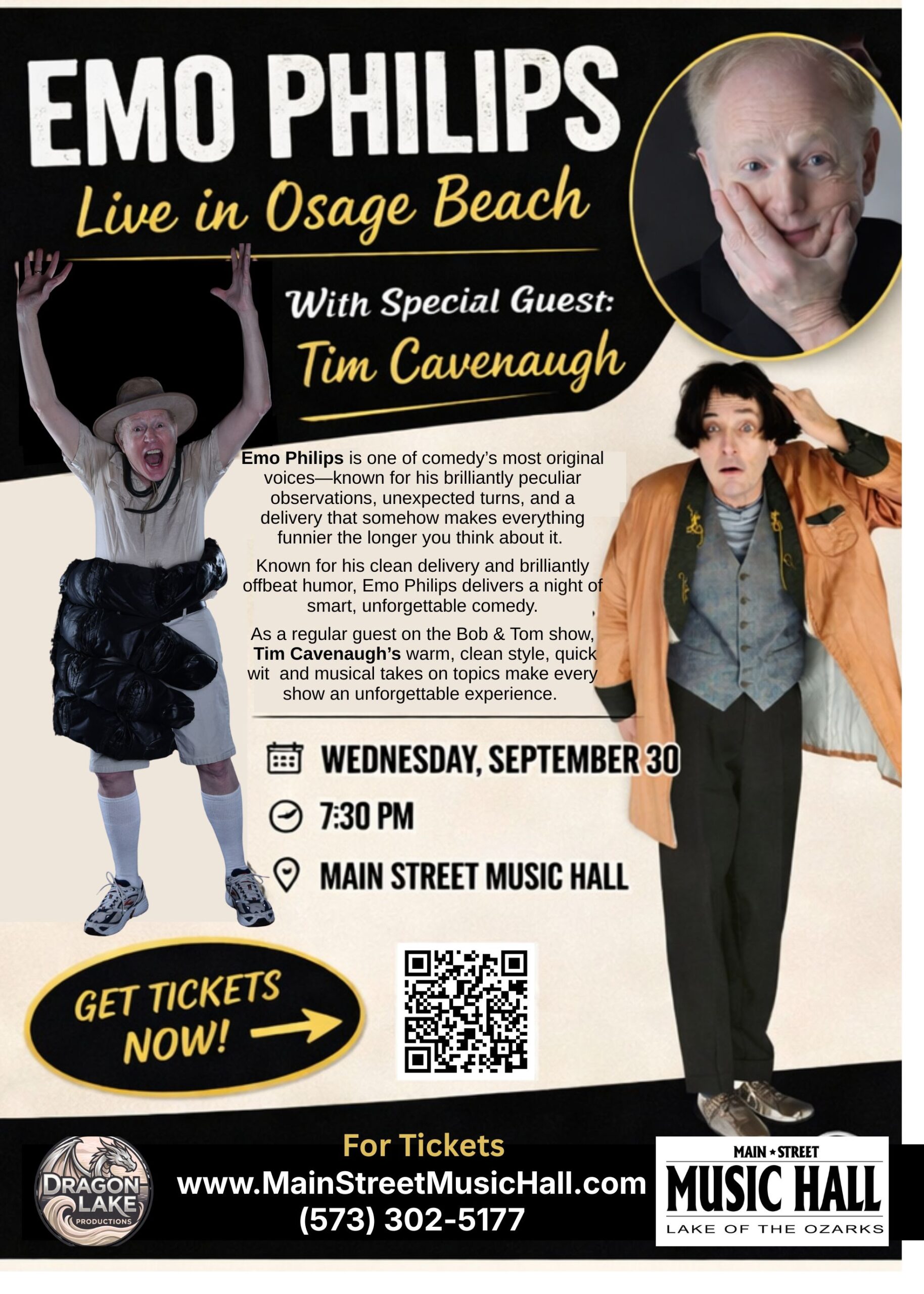 Emo Philips with Special Guest Tim Cavanagh at Main Street Music Hall